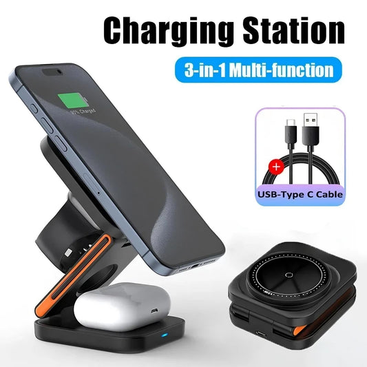 Faltbare 3-in-1-Ladestation
