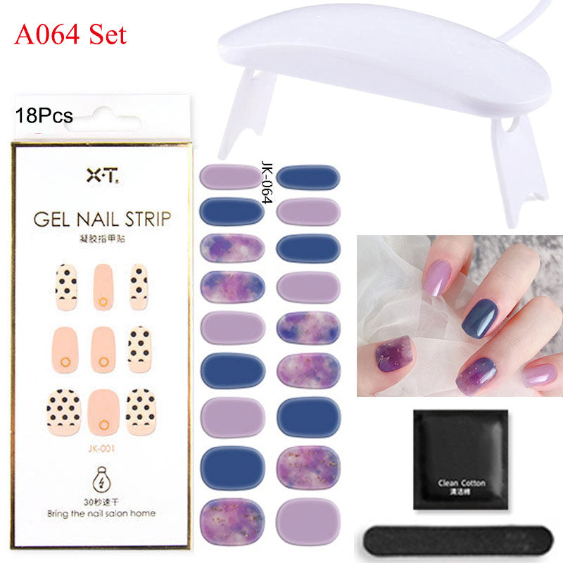 Gel-Nagelfolien mit UV-Lampen-Set