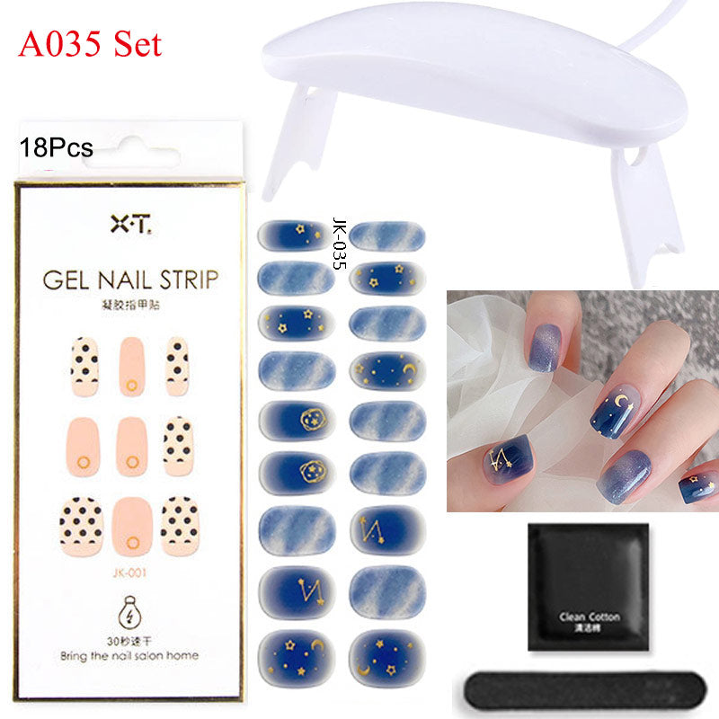 Gel-Nagelfolien mit UV-Lampen-Set