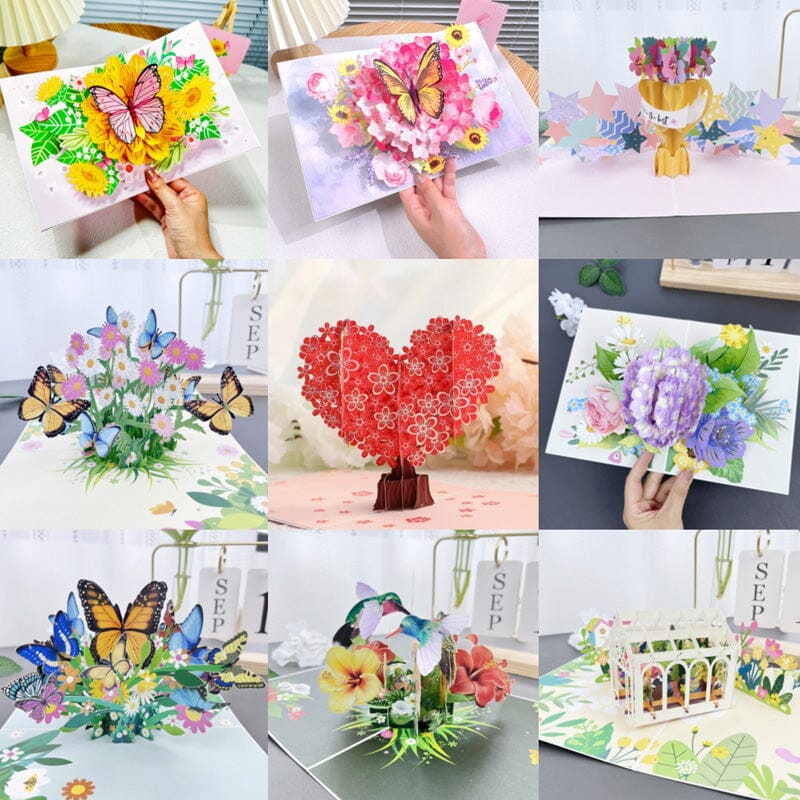 3D Blomsterkort