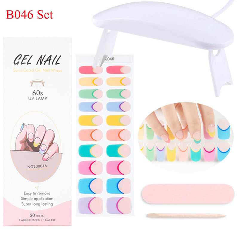Gel-Nagelfolien mit UV-Lampen-Set