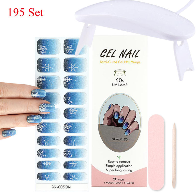 Gel-Nagelfolien mit UV-Lampen-Set