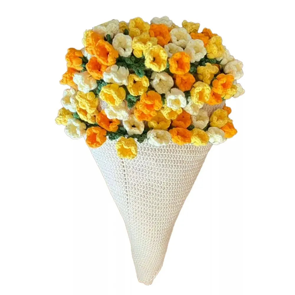 Gehäkelte Rosenstraußdecke