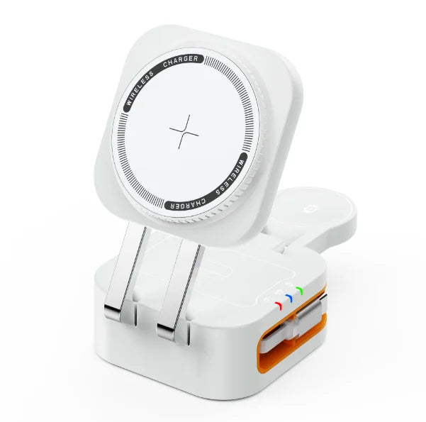 Magnetic 3 in 1 Wireless Charger Station With Extension Cords