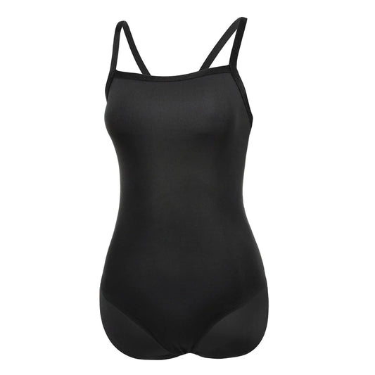Sleek Solid Elite Training Athletic Einteiliger Badeanzug