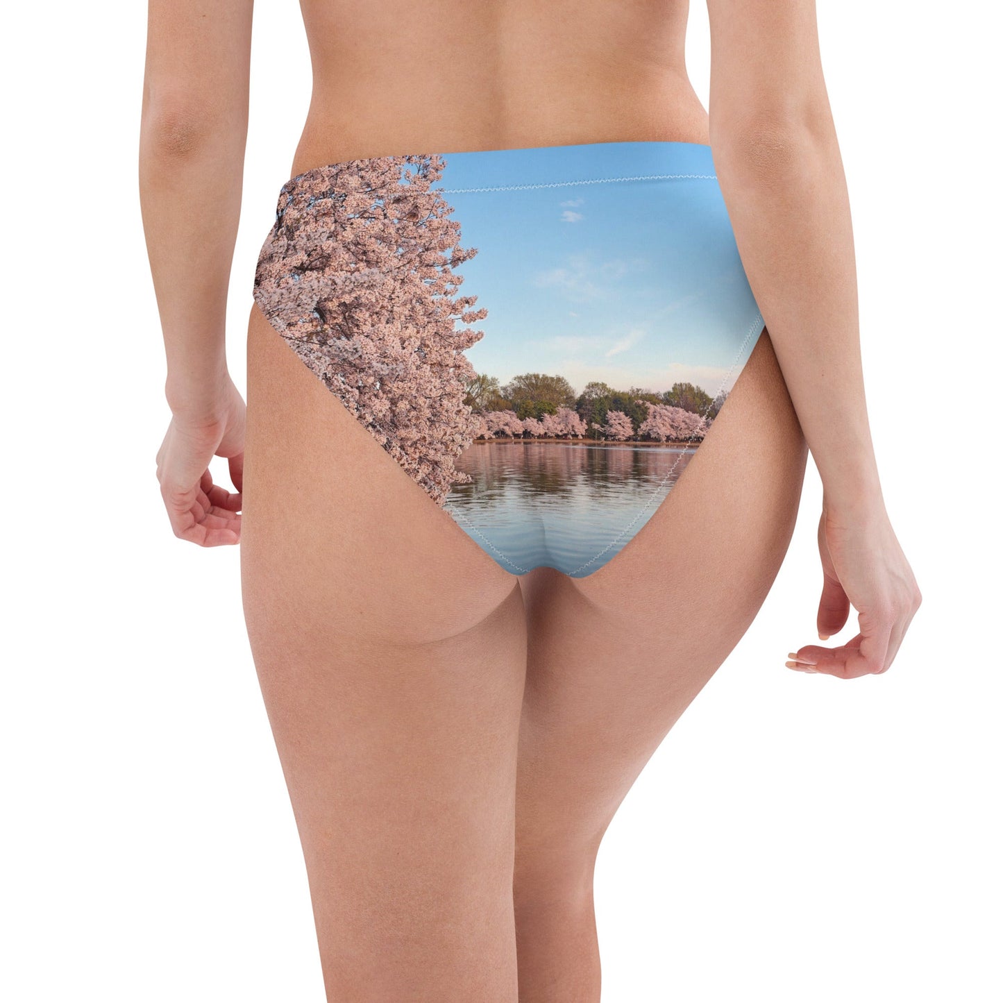 Recycled high-waisted bikini bottom