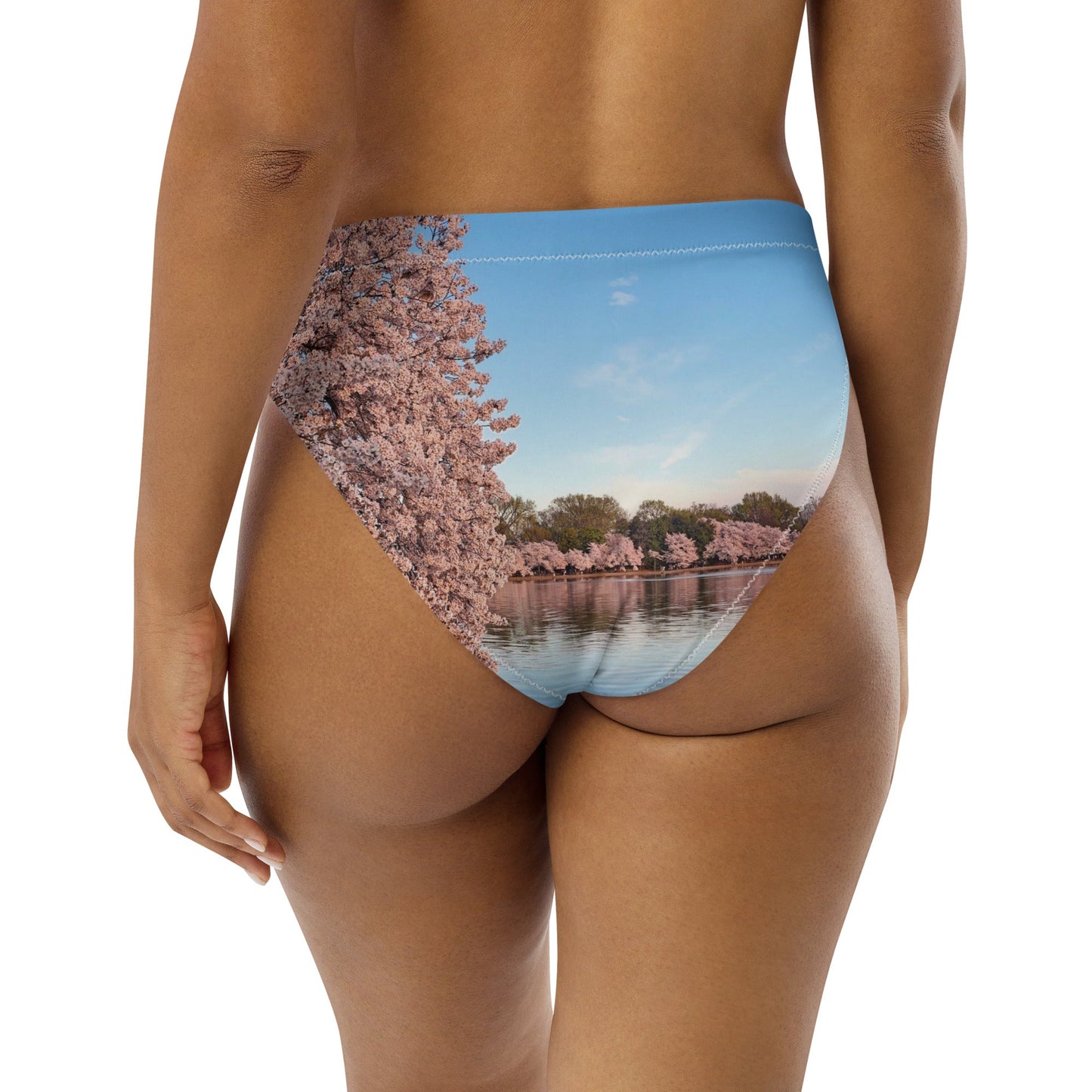 Recycled high-waisted bikini bottom