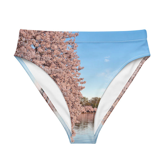 Recycled high-waisted bikini bottom