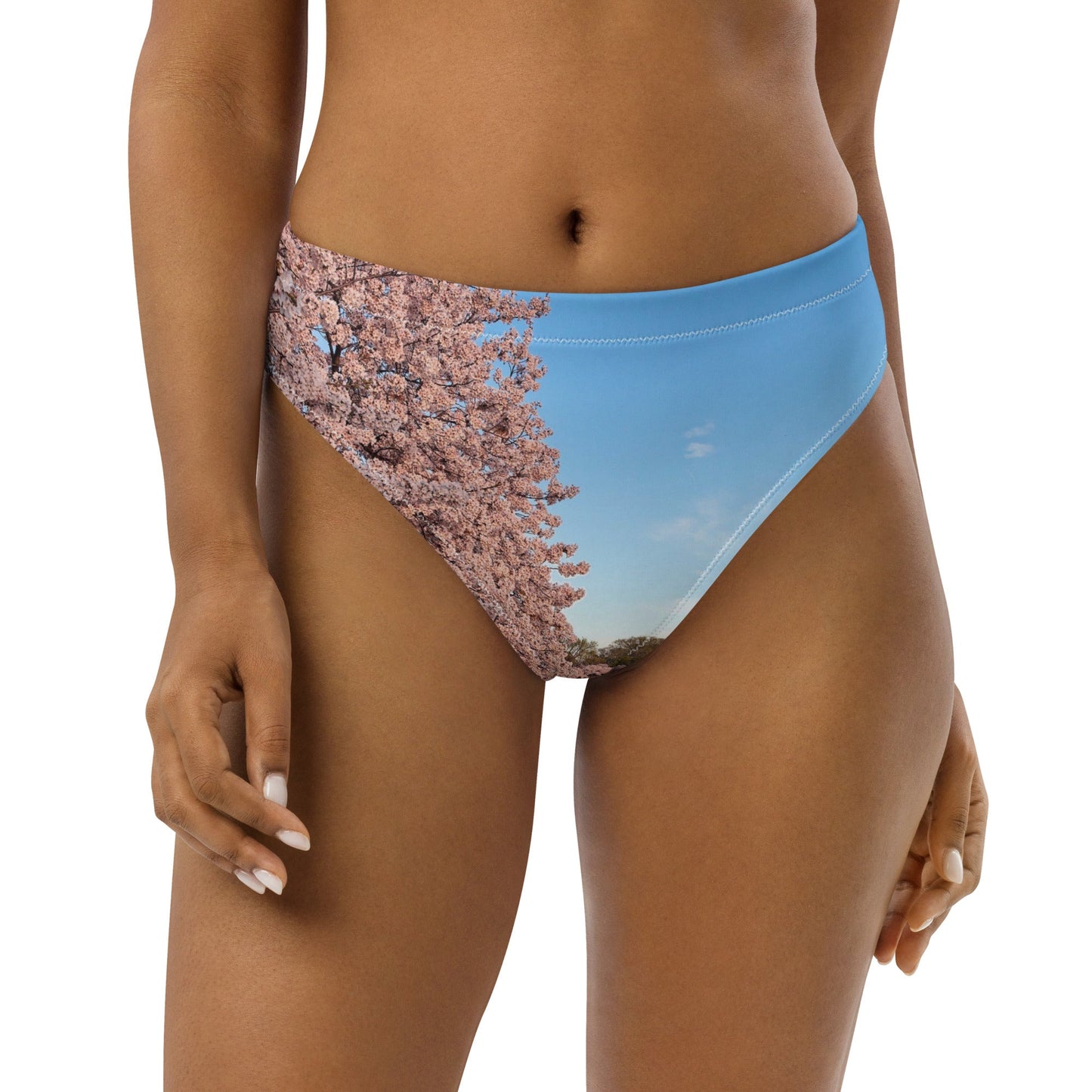 Recycled high-waisted bikini bottom