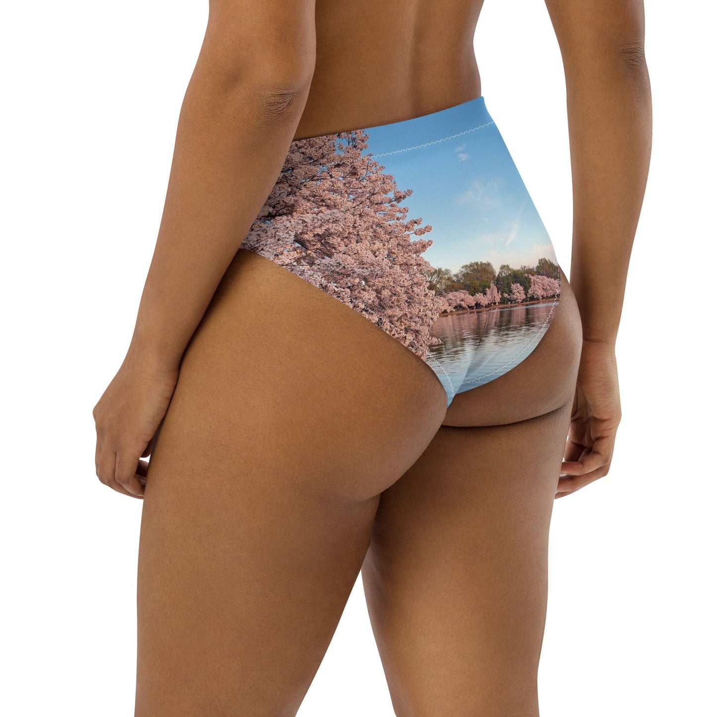Recycled high-waisted bikini bottom