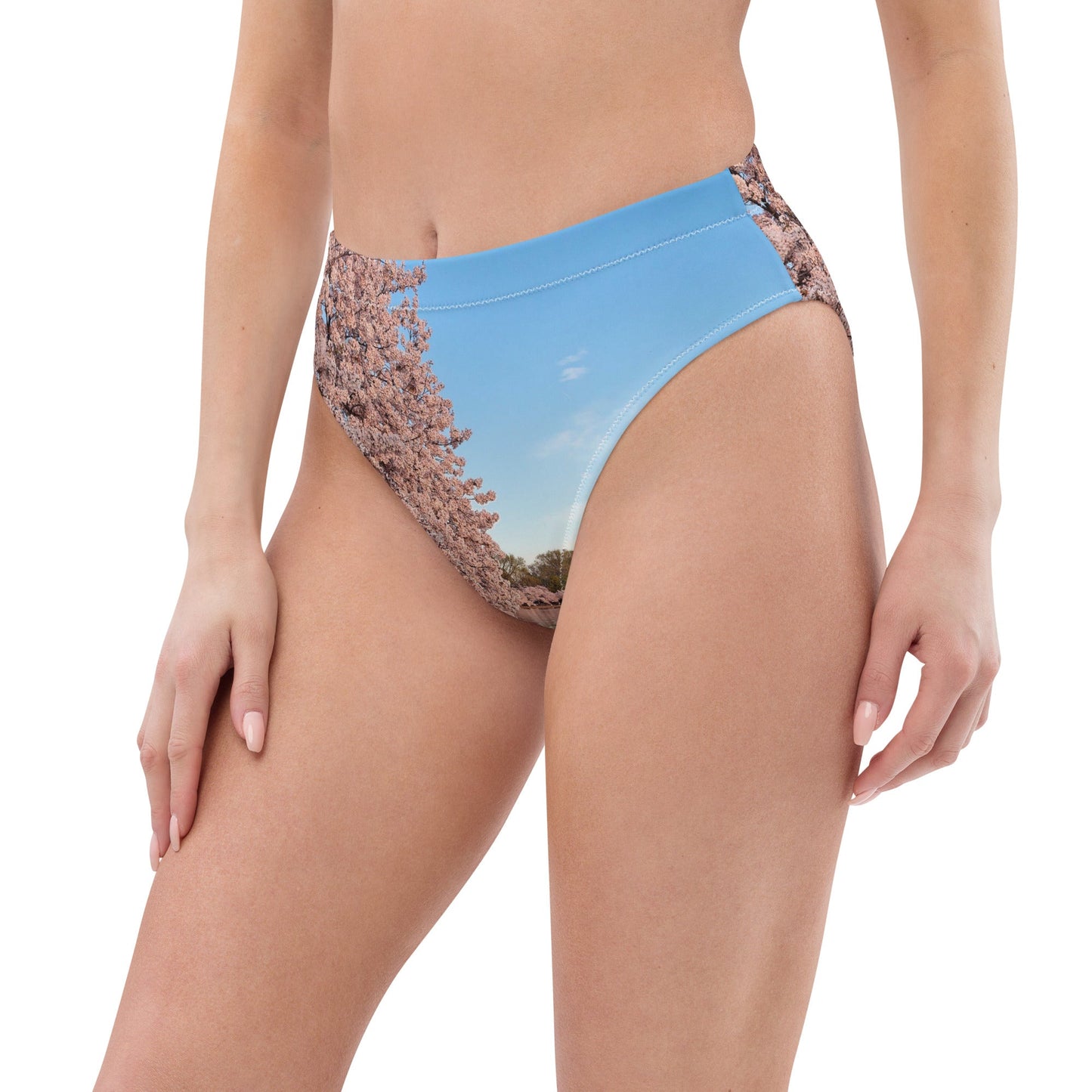 Recycled high-waisted bikini bottom