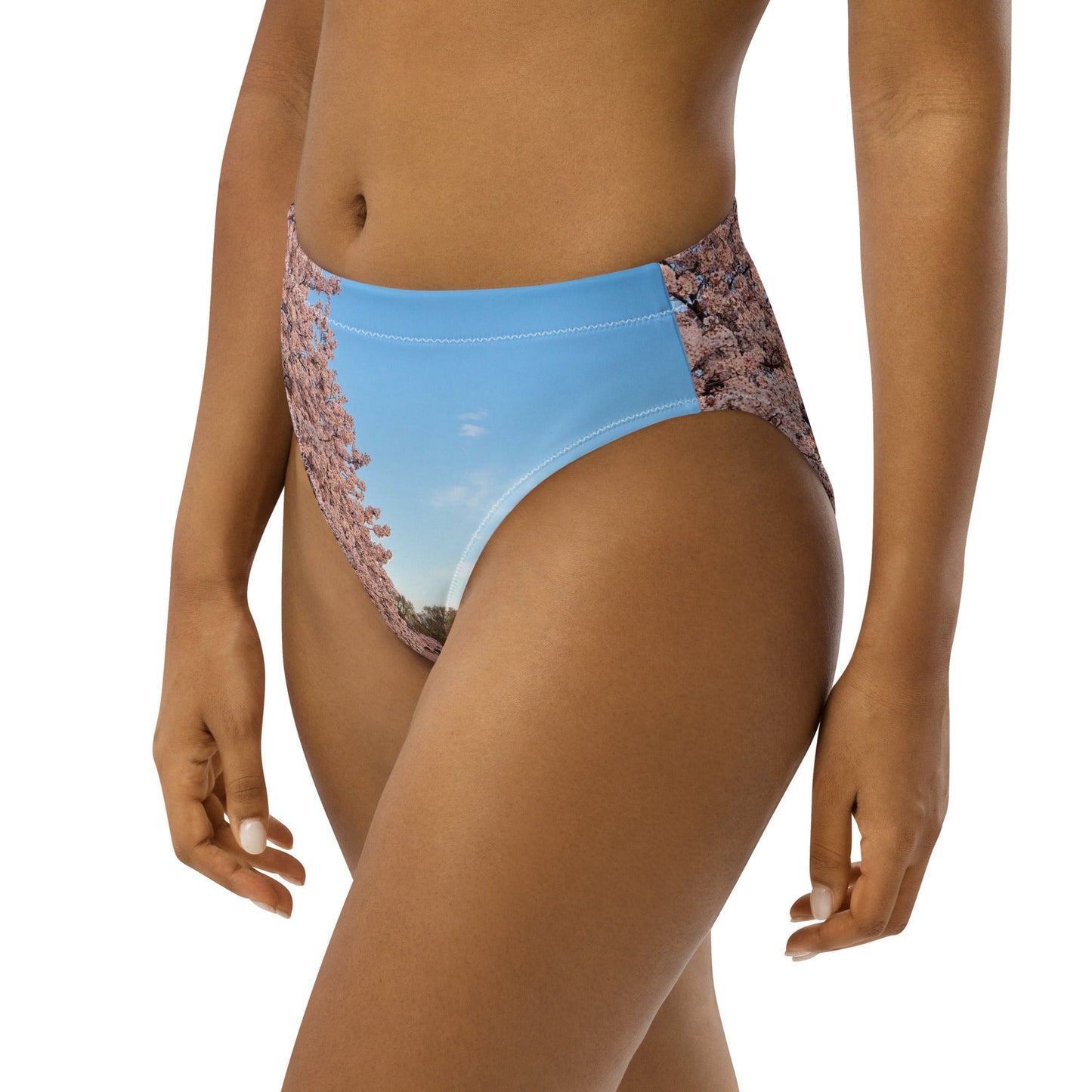 Recycled high-waisted bikini bottom