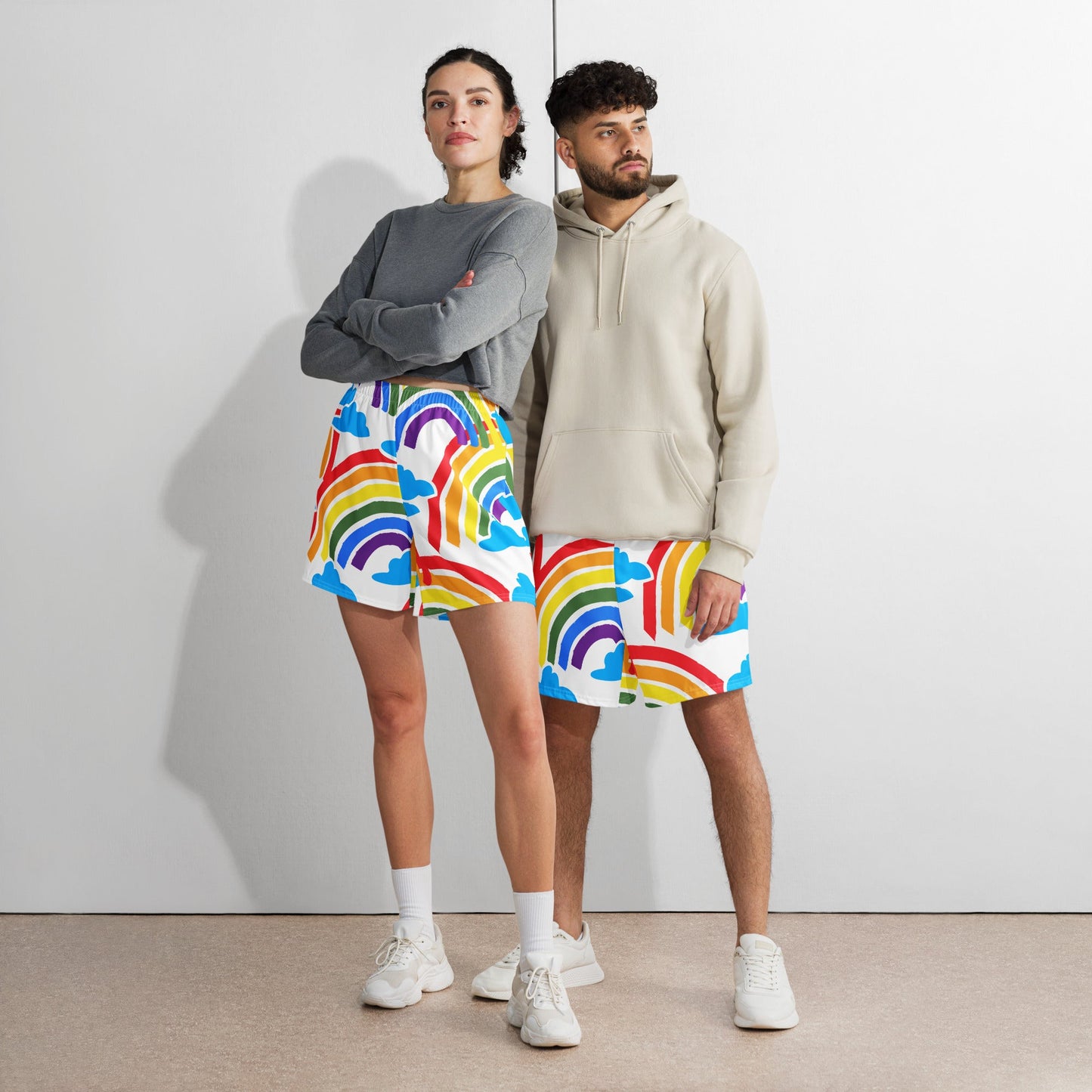 All-Over Print Unisex Athletic Long Shorts