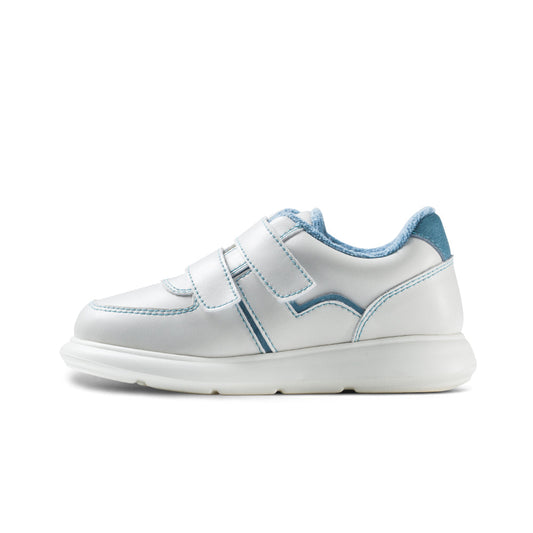 Azure Blue Lightweight Fleece Lined Kids Sneakers-0