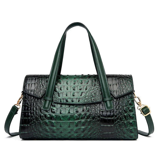 Soft Leather Fashionable Handbag With Large Capacity & Shoulder Strap