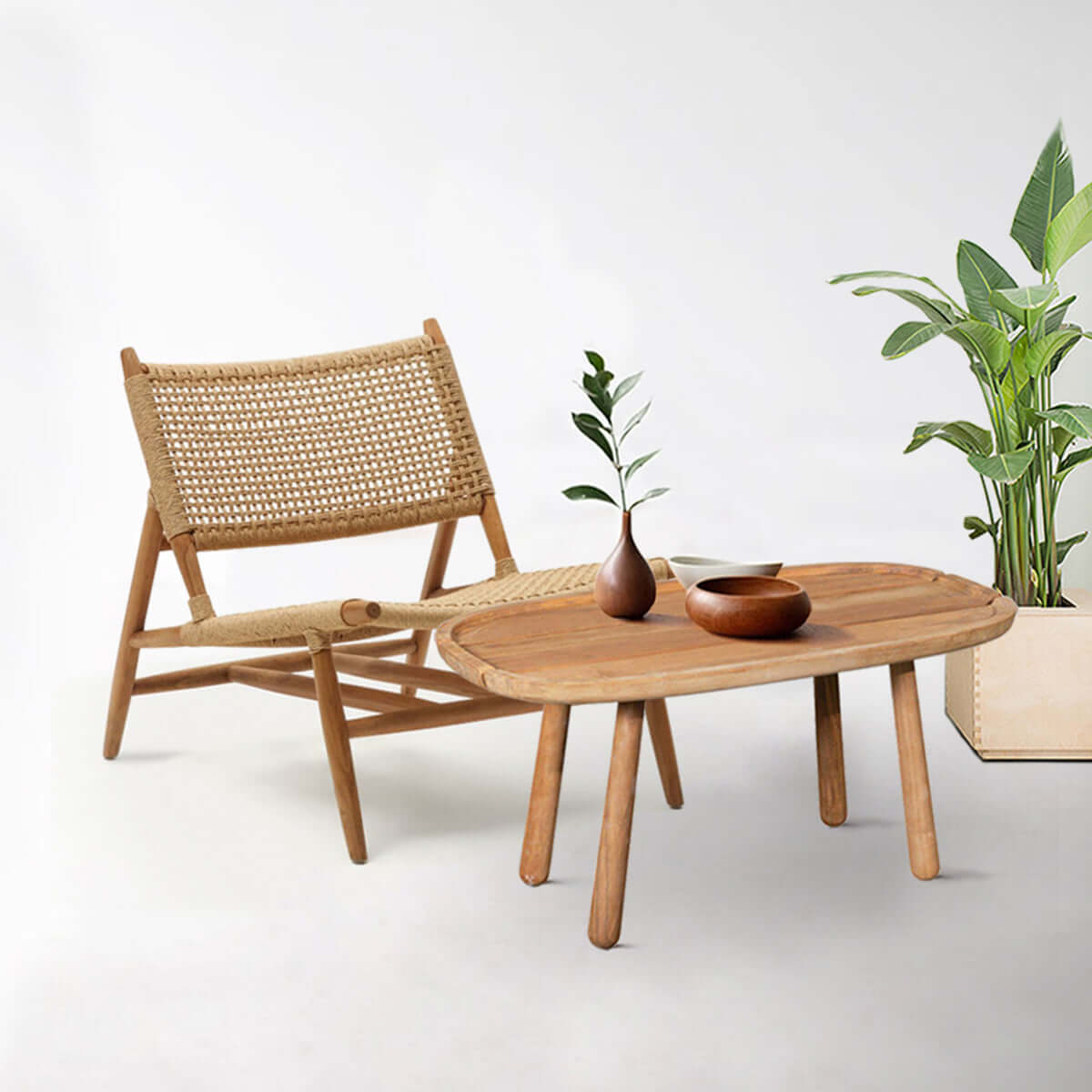 Benny Modern Rattan Lounge Chair-3