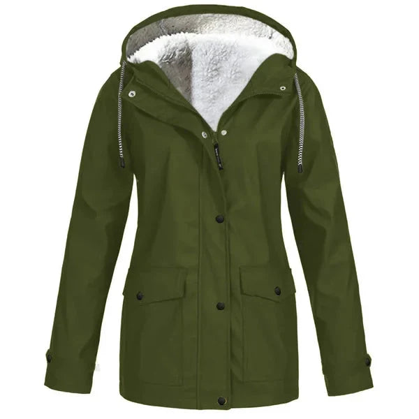 Varm regnrock i fleece