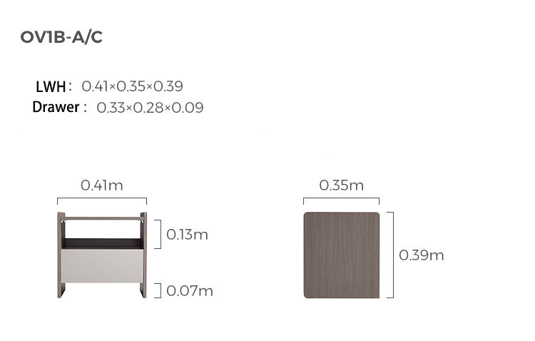 Cappuccino Taupe Bedside Table-2