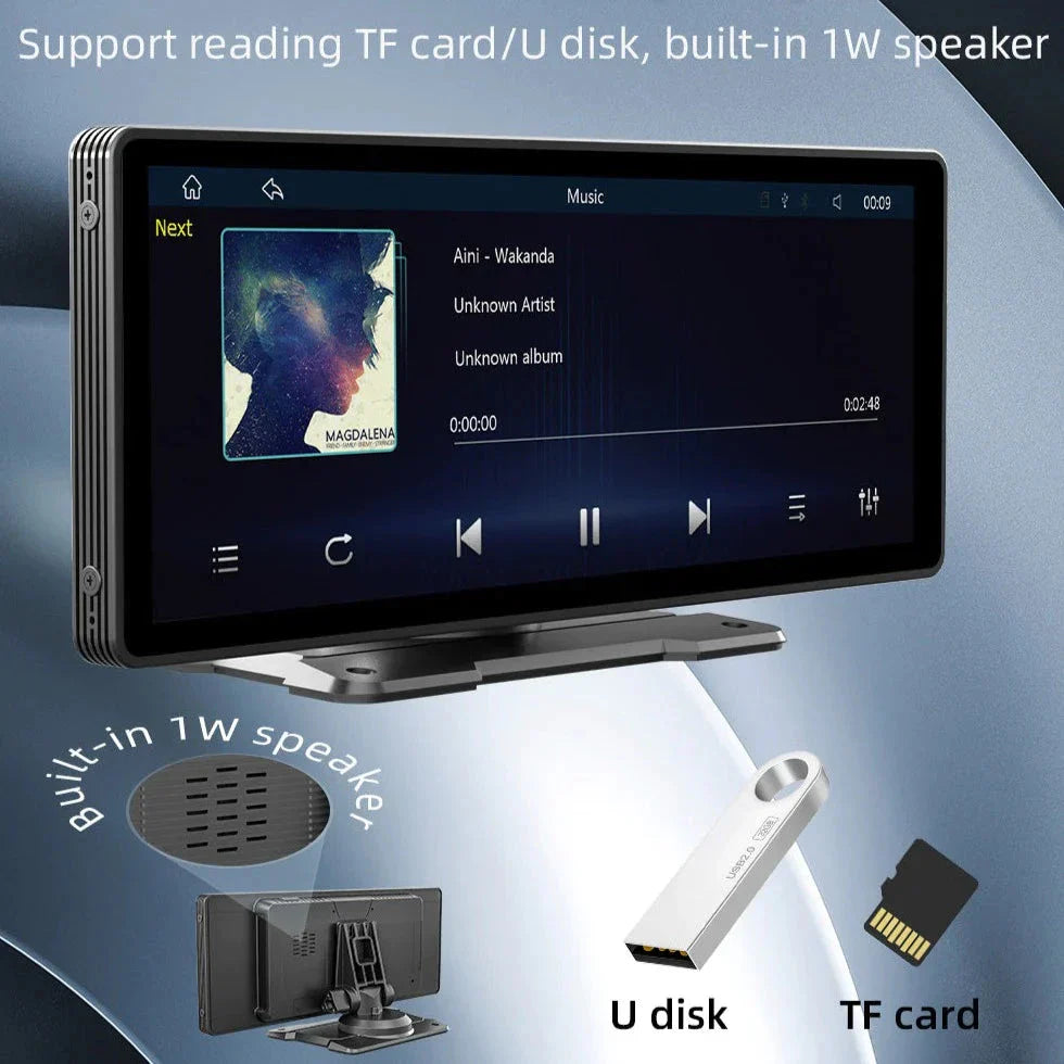 CarScreen 10.26" – Trådlös CarPlay/Android Auto + Gratis Backkamera