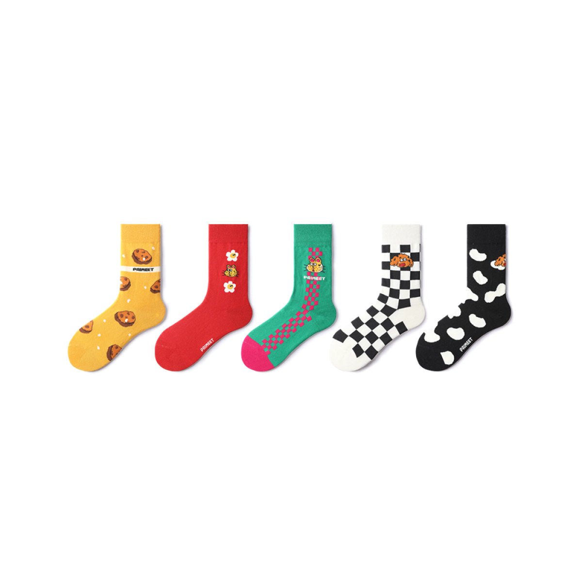 Cheeky Pet All-season Women 5pcs Crew Socks Set-0