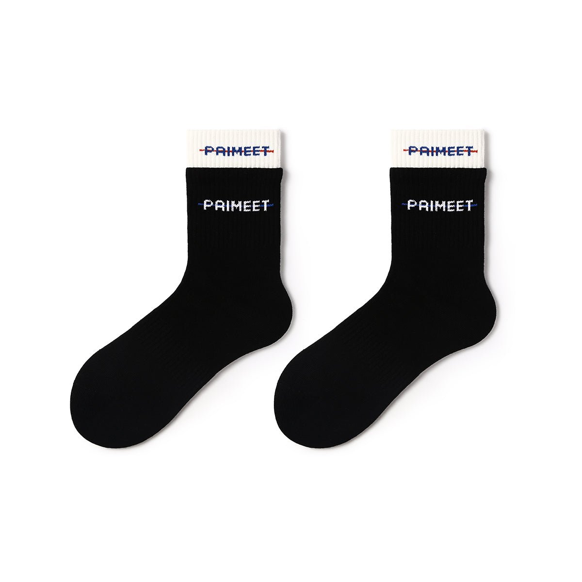 Color Contrast All-season Unisex 5pcs Crew Socks Set-3