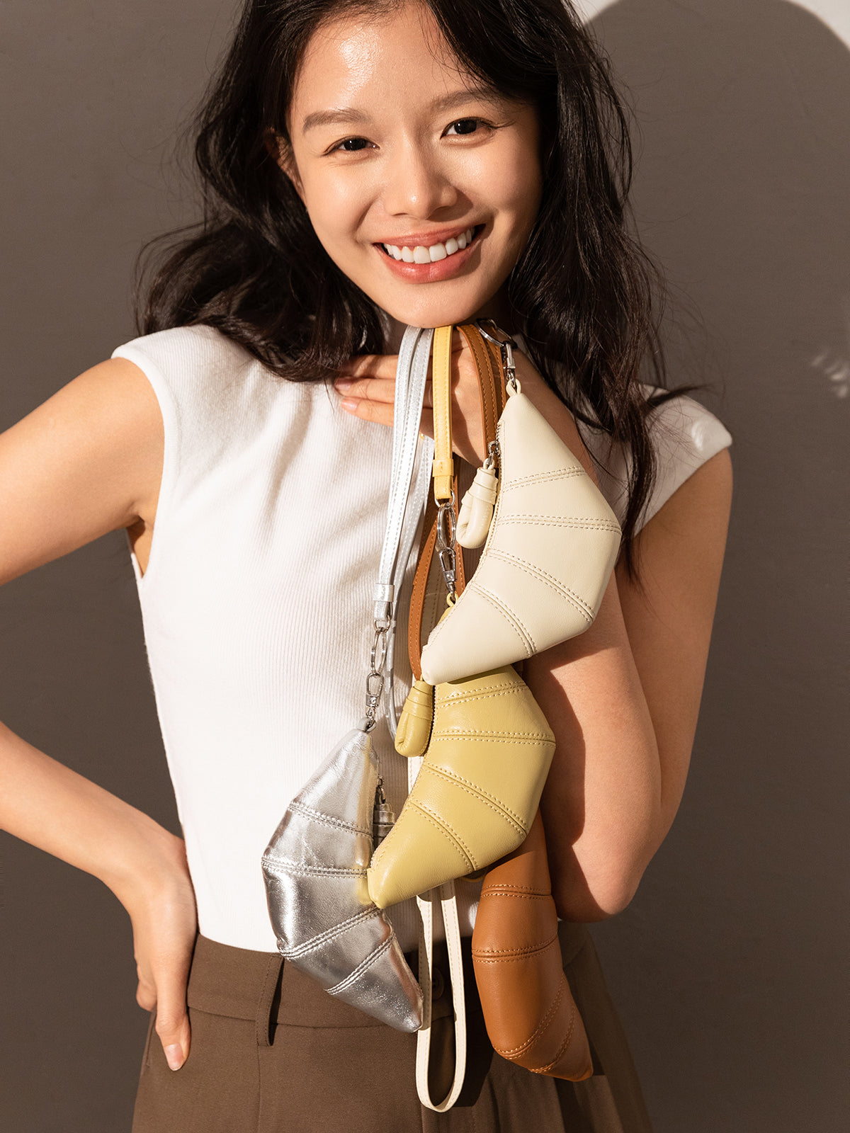 Croissant Clutch Bag Charm-1