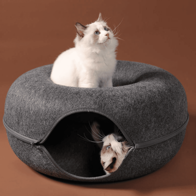 Donut Katt Tunneln: Den Ultimata Leksaken och sängen för Din Katt