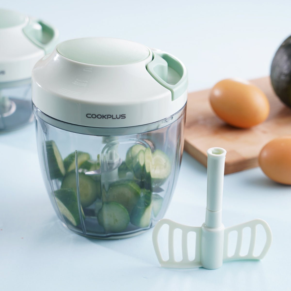 Easy Spin Multifunction 900ml Mint Vegetable Chopper - Effortless Food Preparation-1