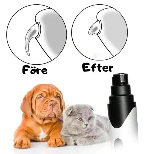 Elektrisk kloslip för hund och katt – säker och tyst nagelvård hemma