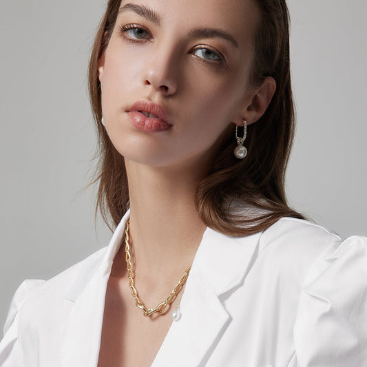 French Lady Gold Earrings-1