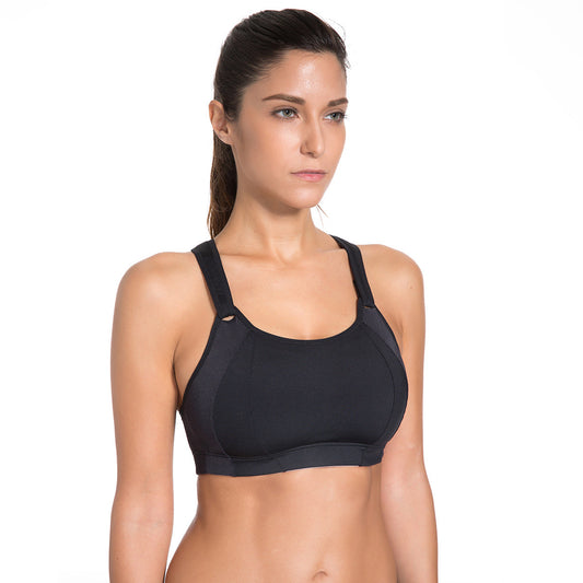 High Impact Mesh Insert Wireless Running Bra-1