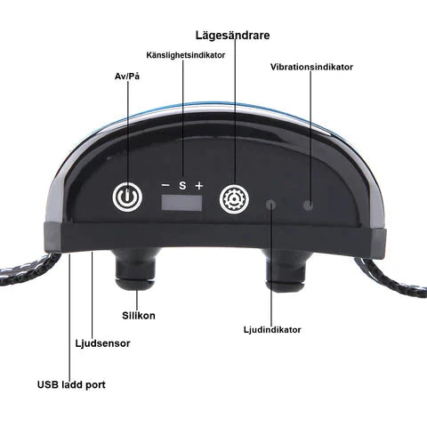 Humant anti-skall halsband för hundar