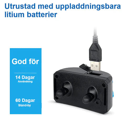 Humant anti-skall halsband för hundar