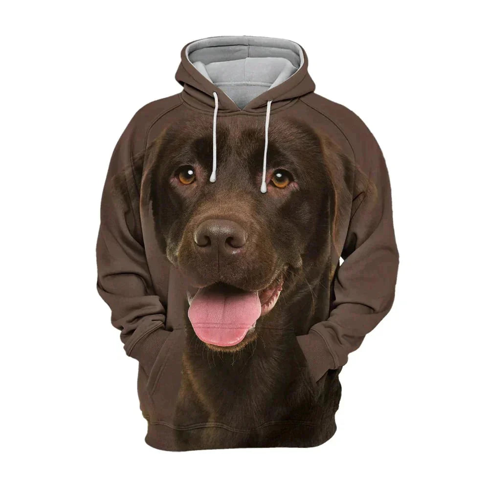 Huvtröja med hundtryck – 3D Hoodie för Hundälskare