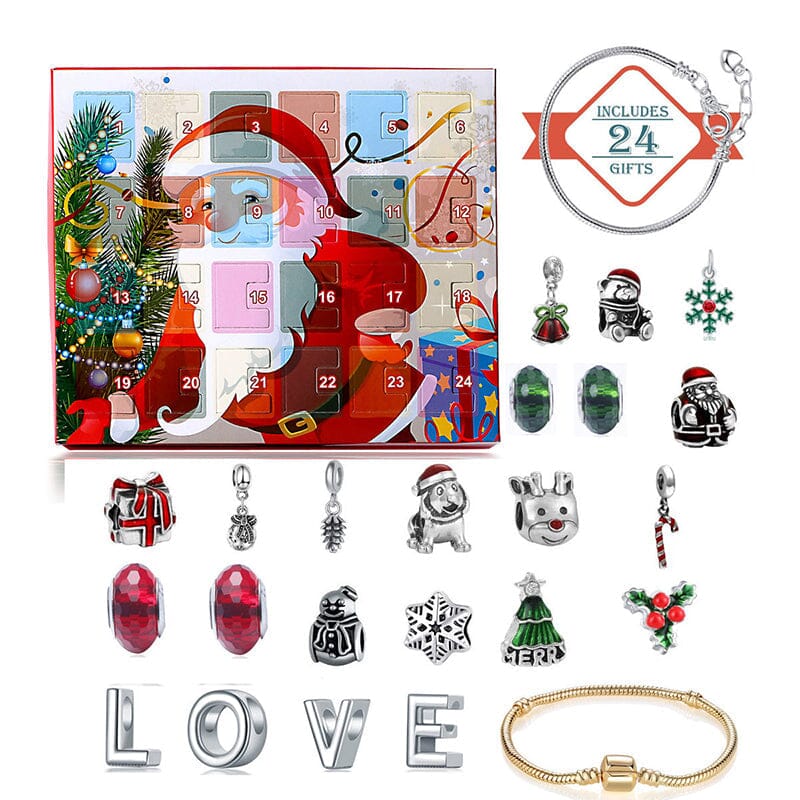 Julkalender DIY jularmband  (4 stilar）