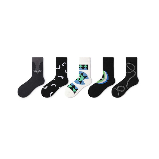 Kinds All-season Women 5pcs Crew Socks Set-0