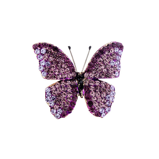 King Butterfly Purple Brooch-0