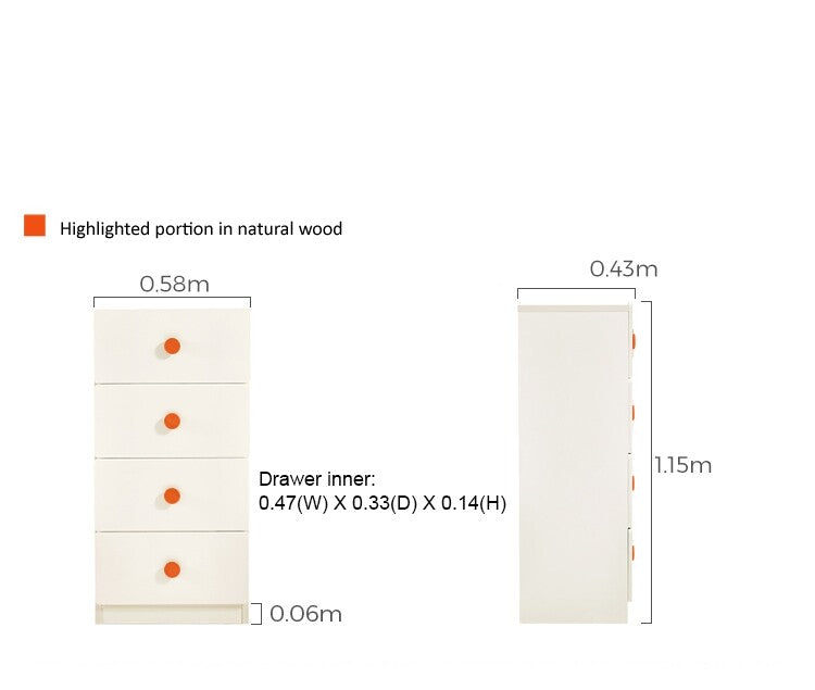 Lucas Kids White Drawer Chest-2