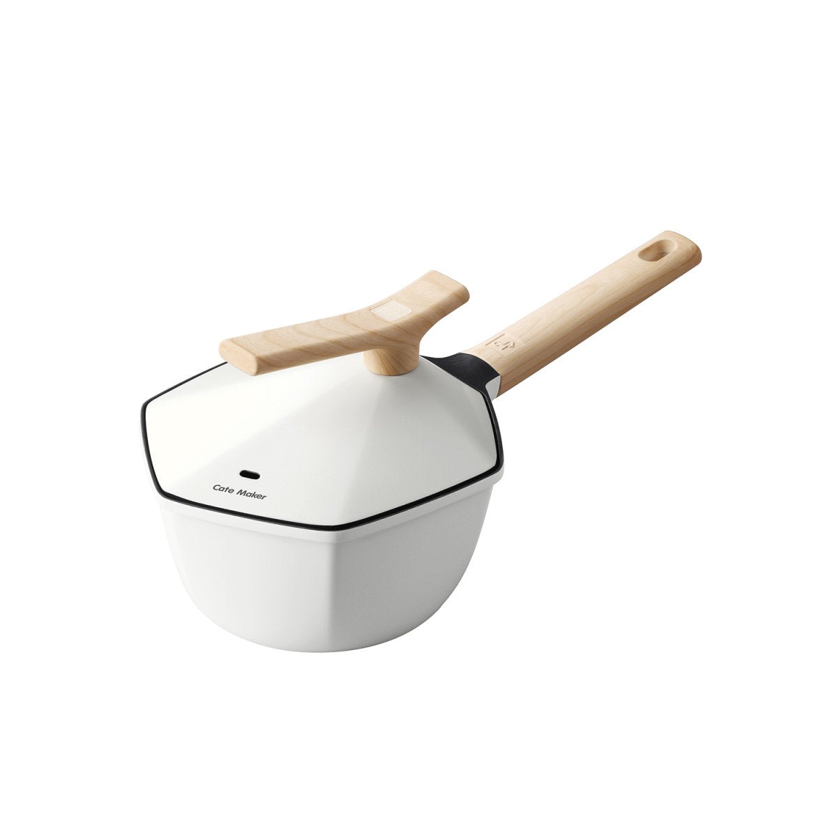 Maple Leaf 18cm White Non-stick Milk Pot - A Touch of Elegance in Your Kitchen-2