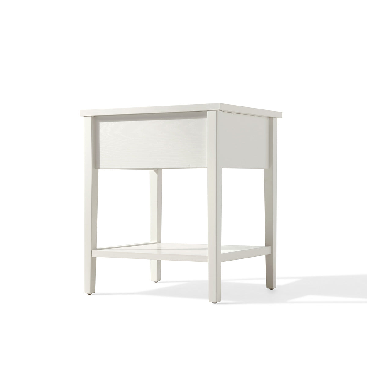 Minimalist Cream Storage Bedside Table-1