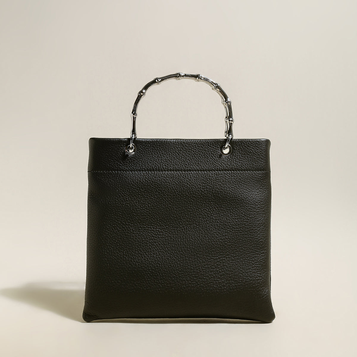 Minimalistic Square Structured Top Handle Bag-0