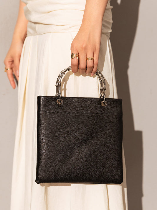 Minimalistic Square Structured Top Handle Bag-1