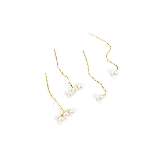 Pearl Collector Gold Earrings Set-0