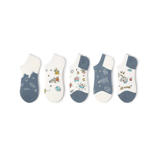 Sci-Fi Game Summer Women 5pcs Ankle Socks Set-0