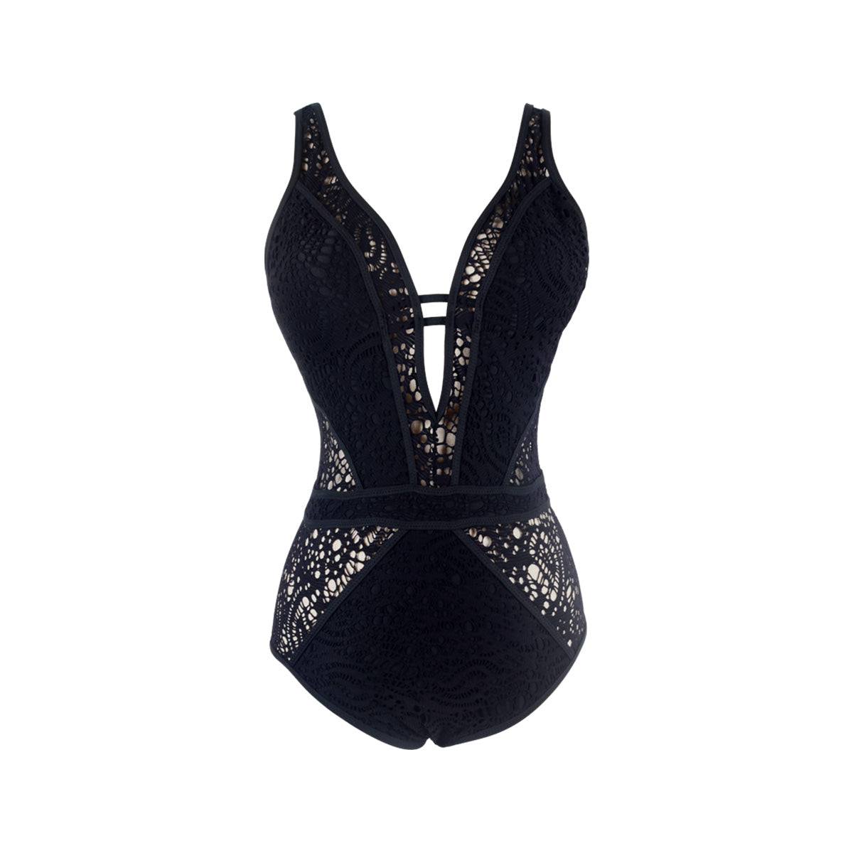 Sexy Lace Up One Piece Swimsuit-4