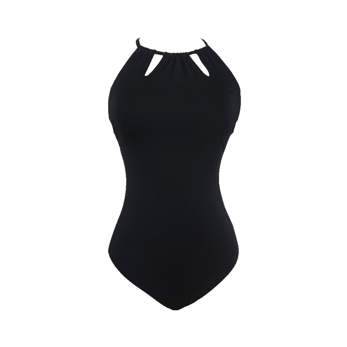 Slimming Backless Tummy Control Swimsuit in Black-3