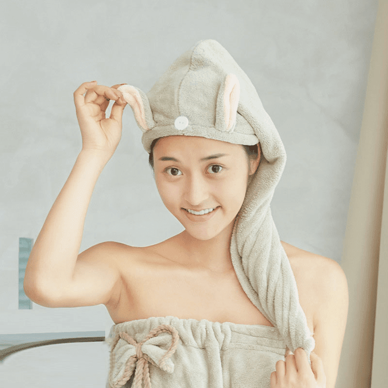 Snabbtorkande huvudhandduk