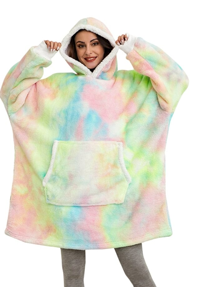 Snugglie - Oversized Filt Hoodie - För Mysiga och Värmande Stunder!