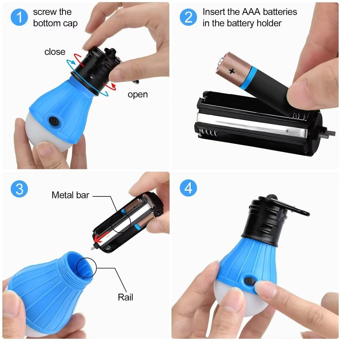 Upphängbar Campinglampa – Bärbar LED-Lampa för Camping och Nödsituationer