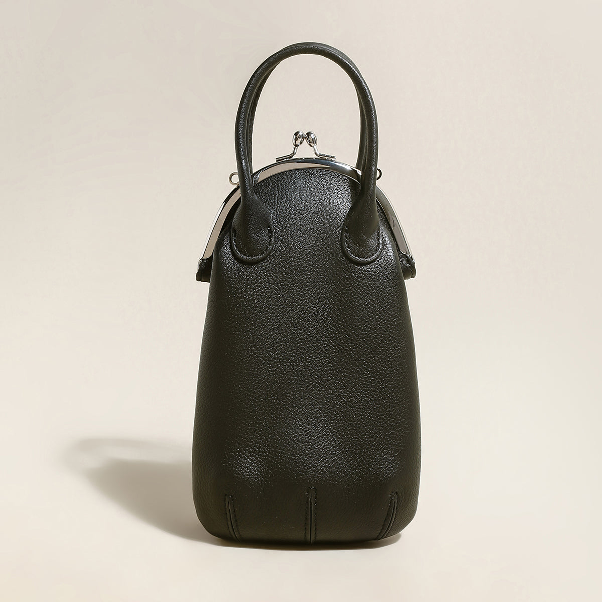 Whimsical Gourd Leather Ball Clasp Top Handle Bag-0